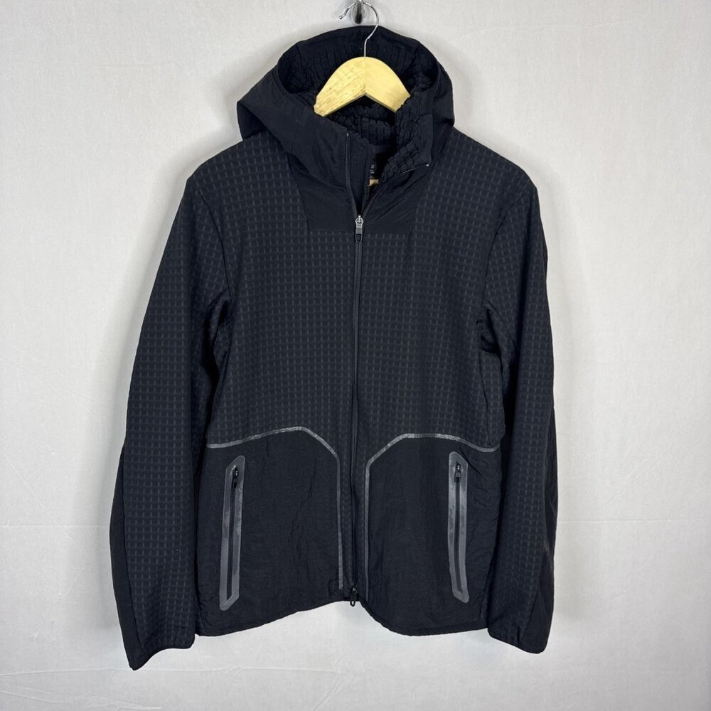 Lululemon Water-Repellent Fleece Jacket Black Hooded Hiking‎ Men’s S LM4AFJS
